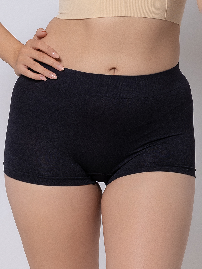 Sassy Shorty Full Coverage Mid Waist Panty in Black | Bold & Bae Fashion