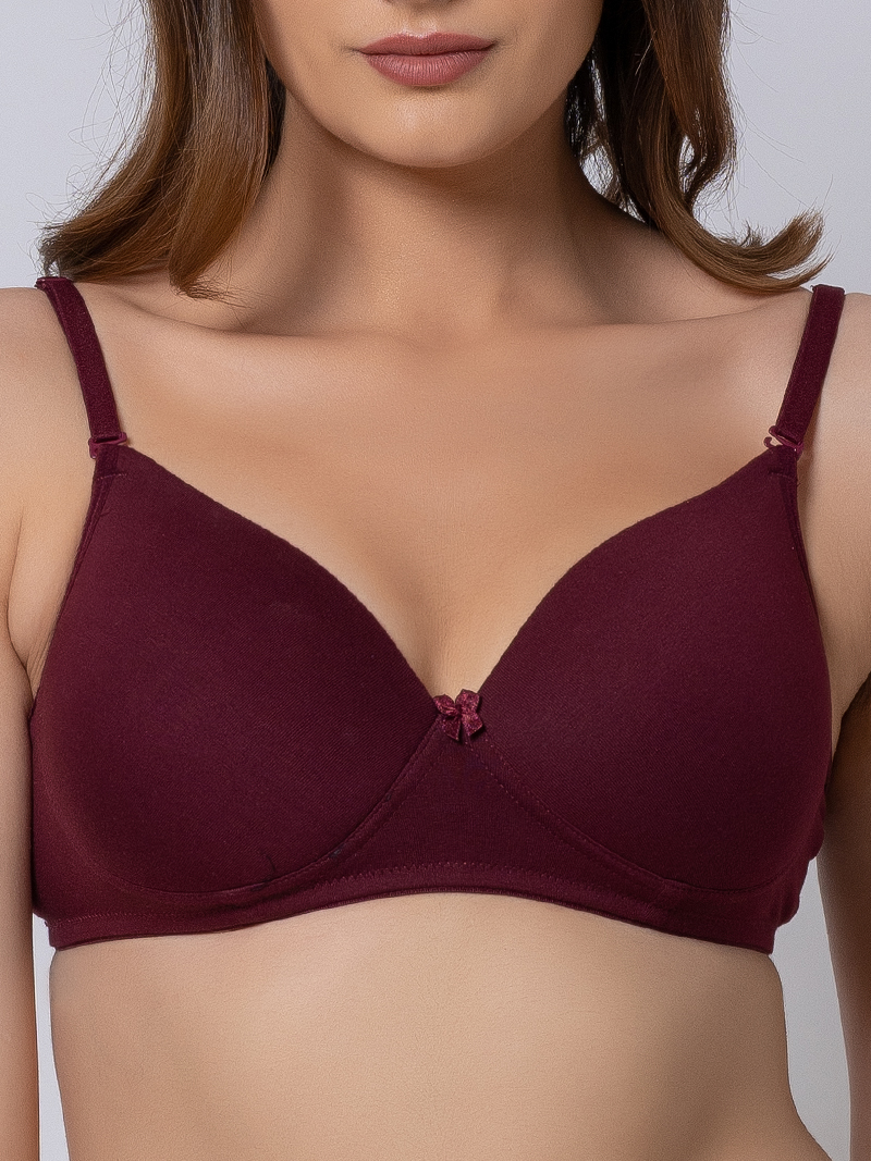 Inside Beauty Women's Lightly Padded Full Coverage Cotton Bra(Cup Size-B)