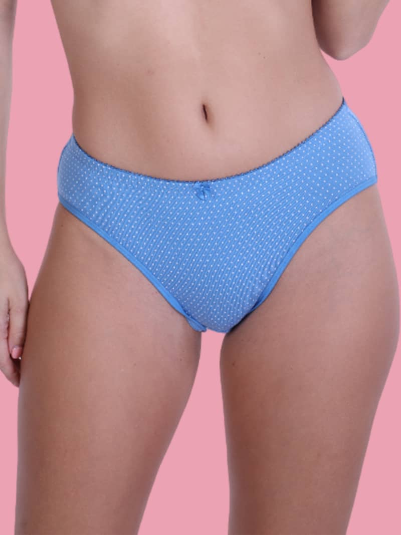 Print Passion Mid Waist Panty in Blue  | Bold & Bae Fashion