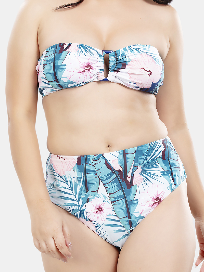 Bikini Set With Sarong In Beachy Blue | Bold & Bae Fashion