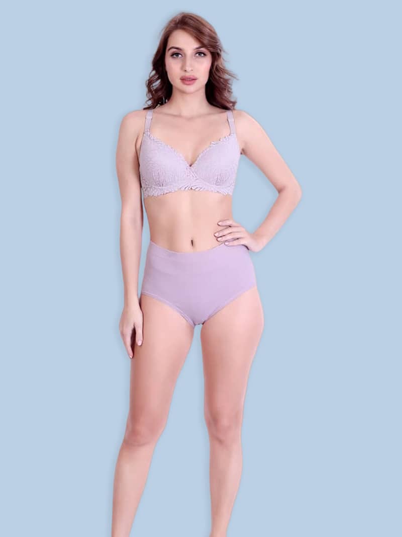  Curvy Comfort Mid Waist Panty In Light Pink | Bold & Bae Fashion