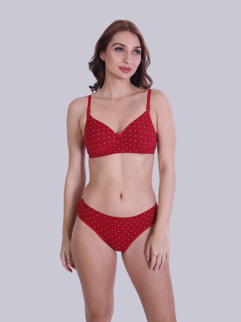Print Passion Mid Waist Panty in Red | Bold & Bae Fashion